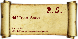 Móroc Soma névjegykártya